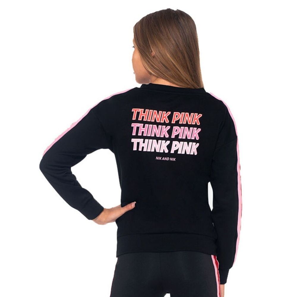 Nik & Nik Think Pink Sweater Black - €17.99