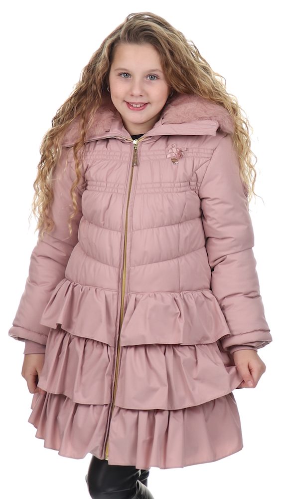 Le Chic Coat With Ruffles Dull Luxury Pink Dawn - €38.69