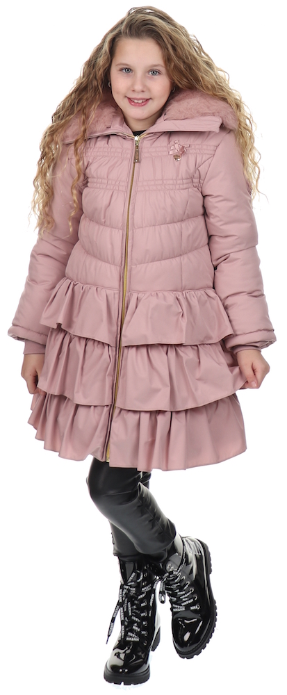 Le Chic Coat With Ruffles Dull Luxury Pink Dawn - €38.69