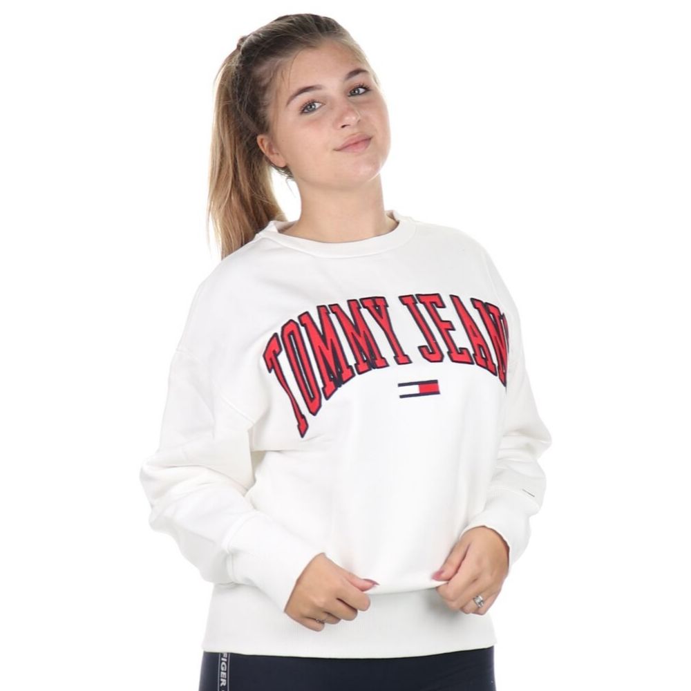 Tommy Jeans Sweater Classic Logo White - €26.99