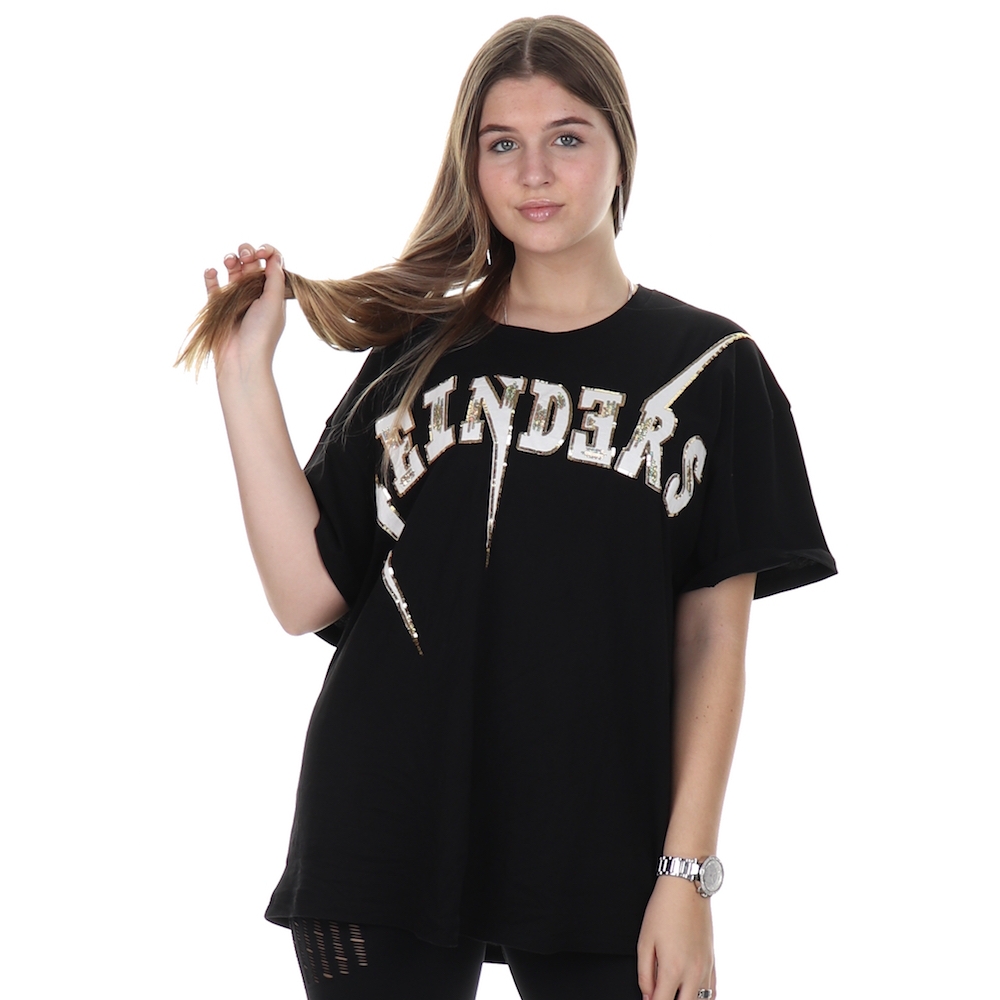 Reinders T-shirt Reinders Bolt Oversized True Black Gold - €18.00