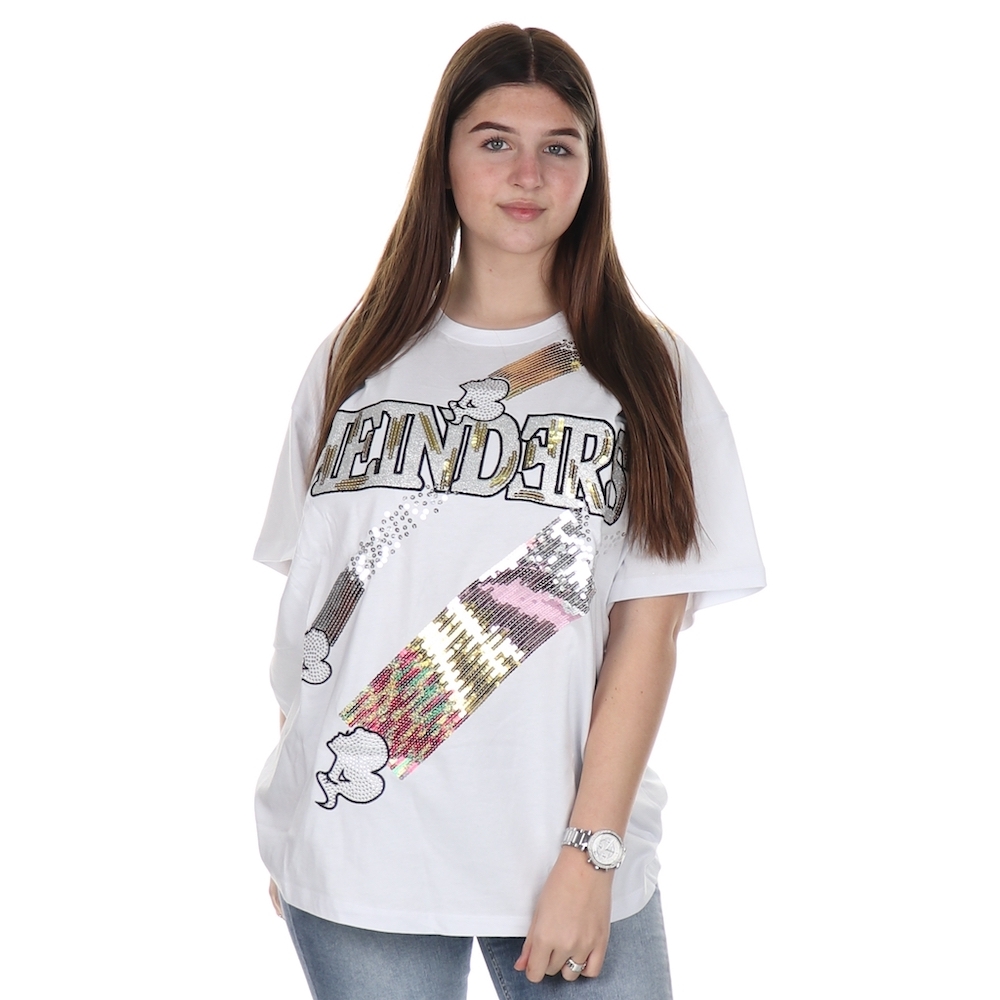 Reinders T-shirt Reinders Sequins Oversized White - €24.00
