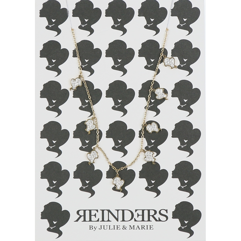 Reinders Reinders Headlogo Necklace Diamonds Gold Steel - €18.00