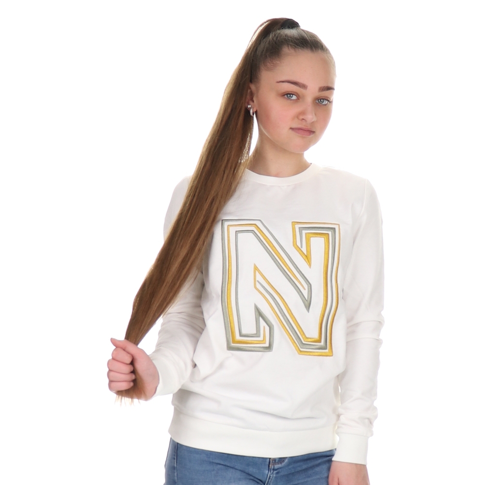 Nikkie By Nikkie Plessen N Logo Embroidery Sweater Off White - €23.99