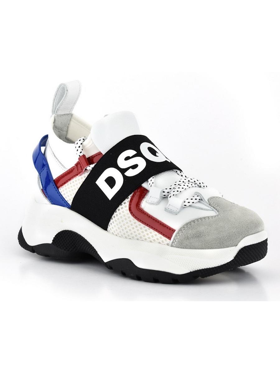 DSQUARED2 D-bumpy One Sneakers Lace Up White/grey/red/indigo - €84.38