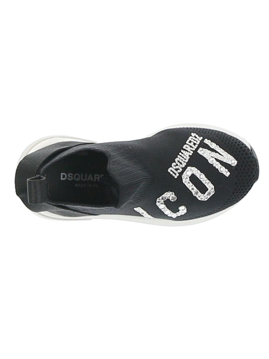DSQUARED2 Icon Sock Sneakers Icon Strass Black/strass Crystal - €105.18