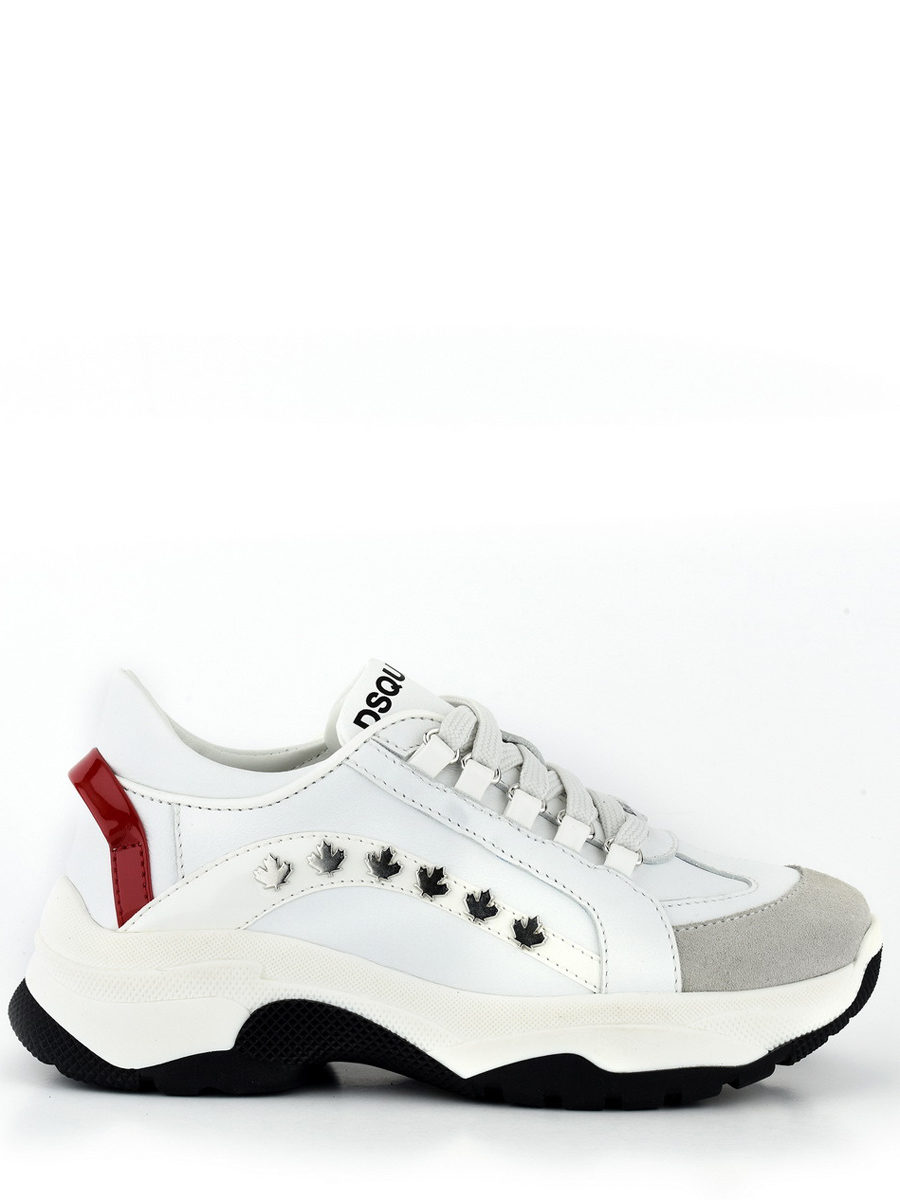 DSQUARED2 551 Bumpy Sneakers Lace Up White/grey/red - €97.58