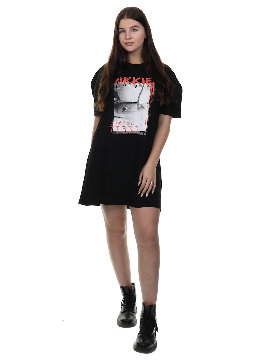 Nikkie By Nikkie Plessen Flamingo Oversized Tee Dress Black - €28.80