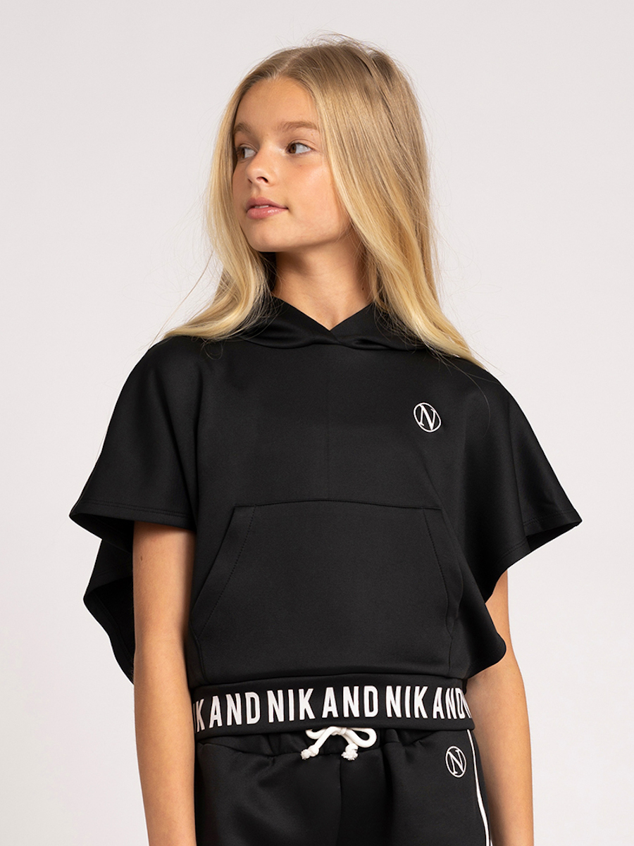 Nik & Nik Lindsay Hooded Top Black - €20.80