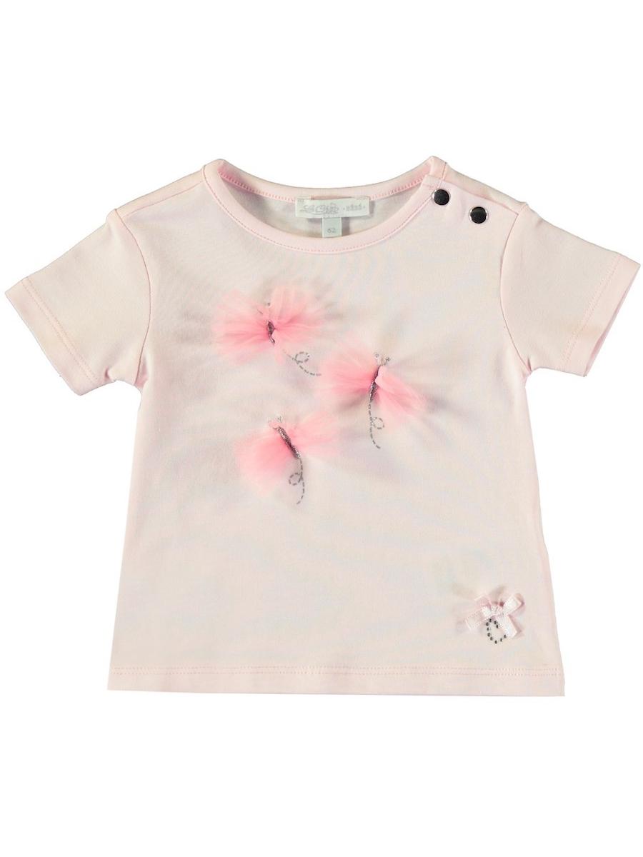 Le Chic T-shirt Butterfly Bows Pretty In Pink - €8.00
