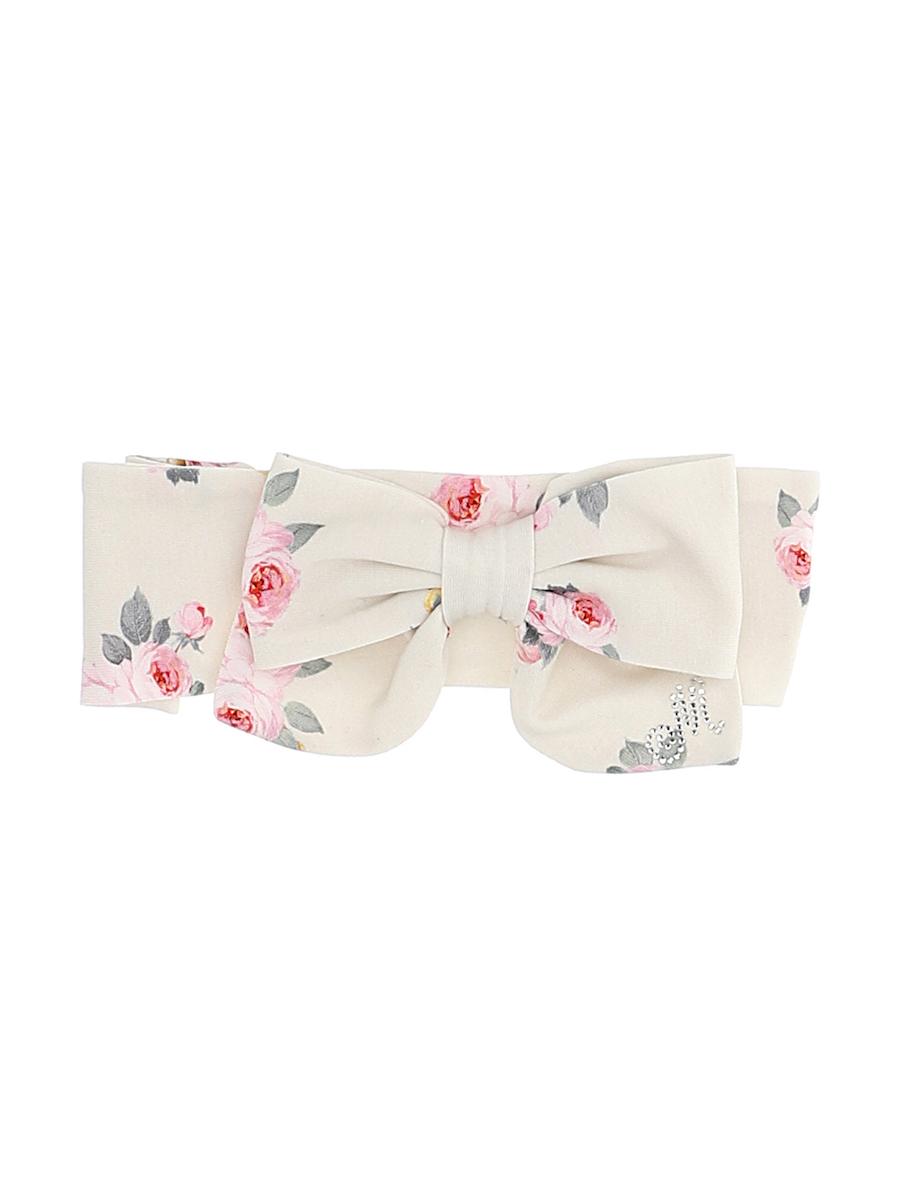 Monnalisa Hoofdband Con Fiocco Jersey Panna+rosa - €19.58