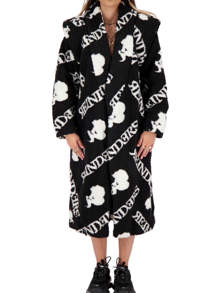 Reinders Teddy Coat Long With All Over Print True Black - €60.00
