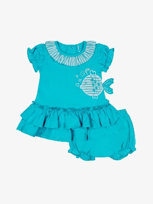 Meisjes Set Jurk Kim Aruba Blue