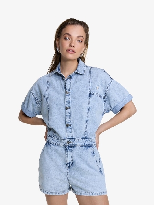 Dames Playsuit Denim Blue