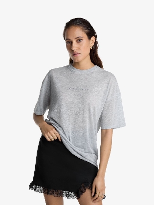 Dames Shirt Sheer Silver