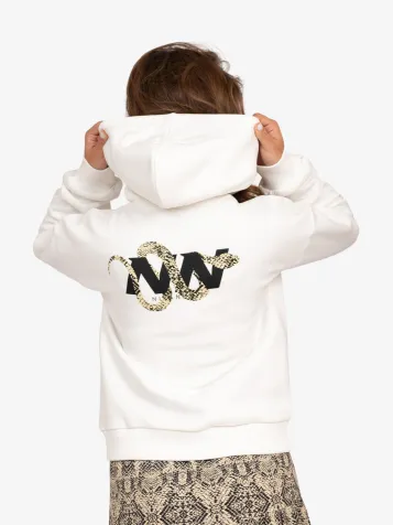 Meisjes Hoodie Snake Off White Oat