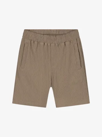 Jongens Short Seersucker Taupe