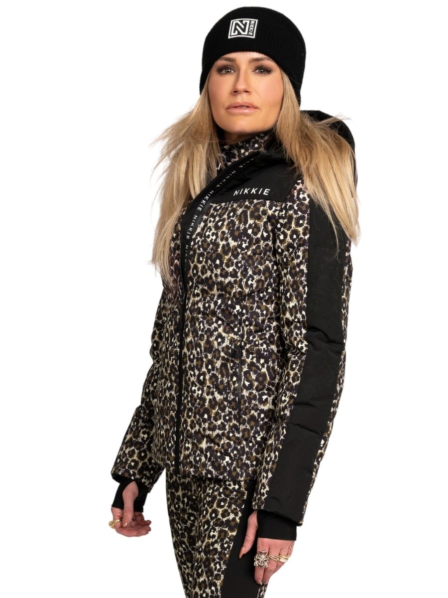 Nikkie By Nikkie Plessen Leopard Ski Jacket Dark Brown - €285.00